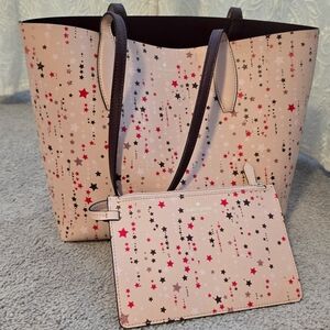 Kate Spade Pink and Red Tote Bag Set
